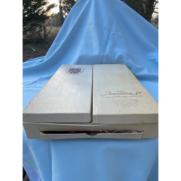 VTG Sheffield English Cutlery Presentation Set 14 of 19 Pcs one knife w no leafs - Picture 14 of 16